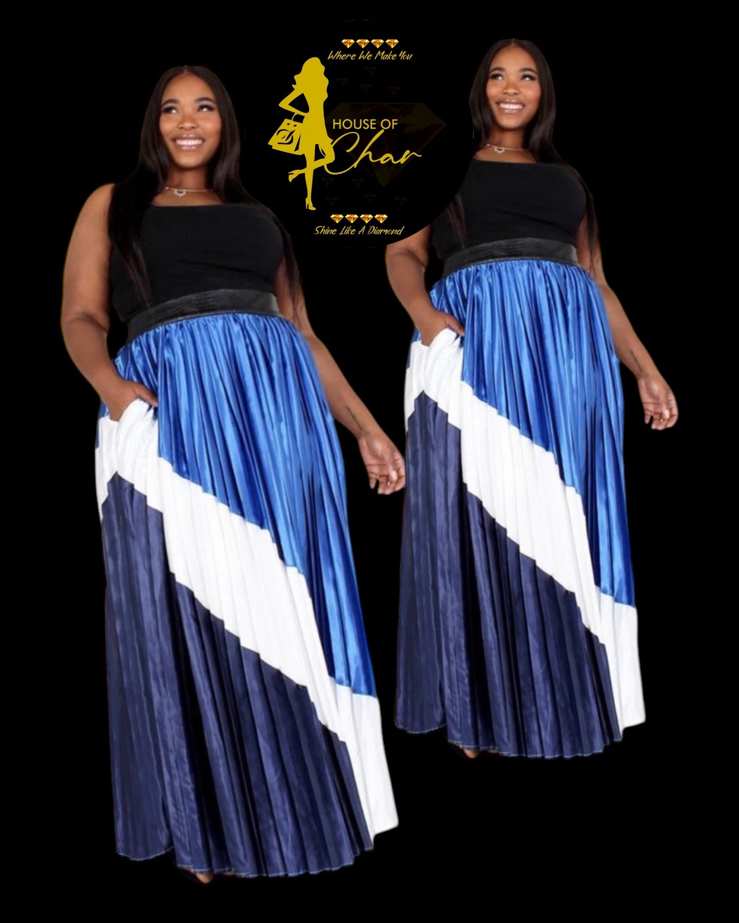 3-Tone Maxi Skirt